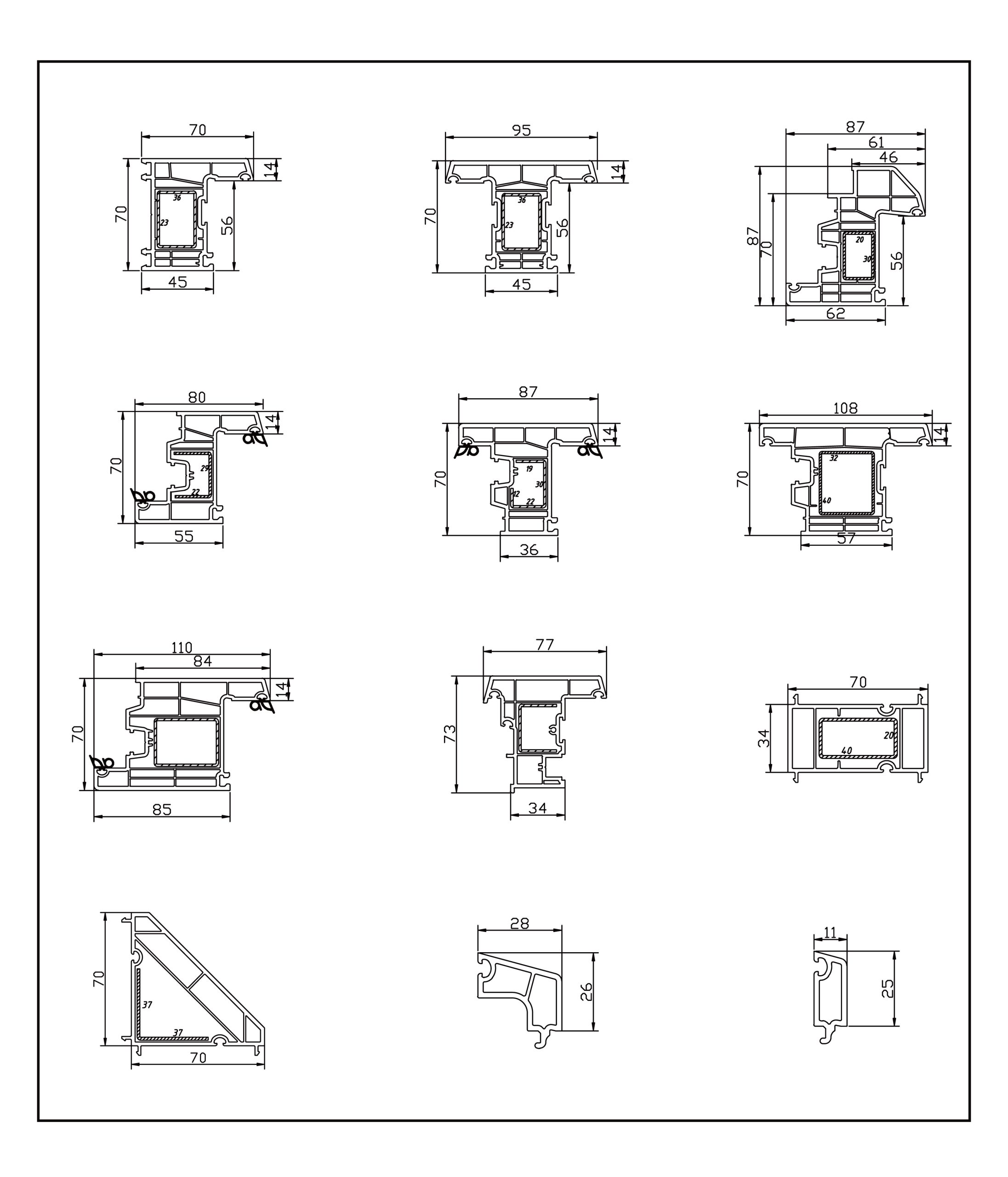 70mm series casement lap joint