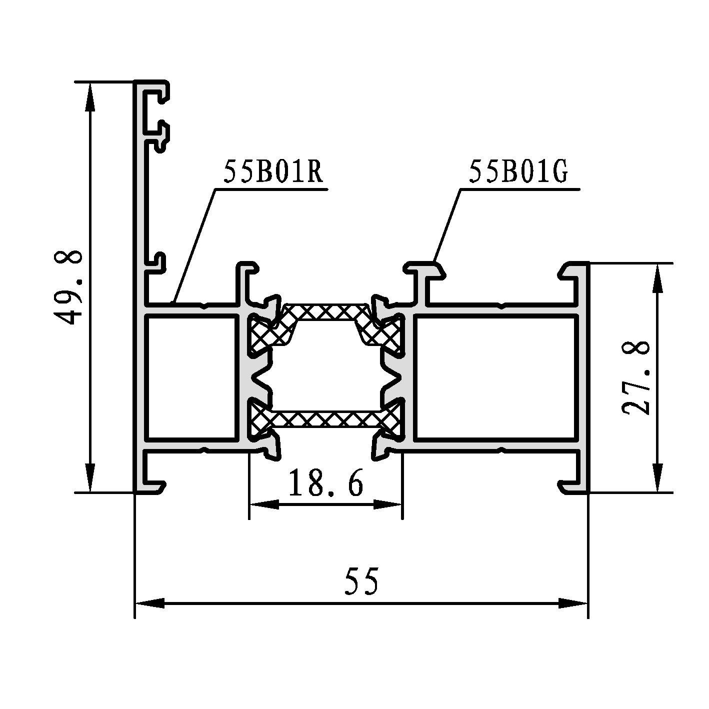 FT55B  series side-hung window A
