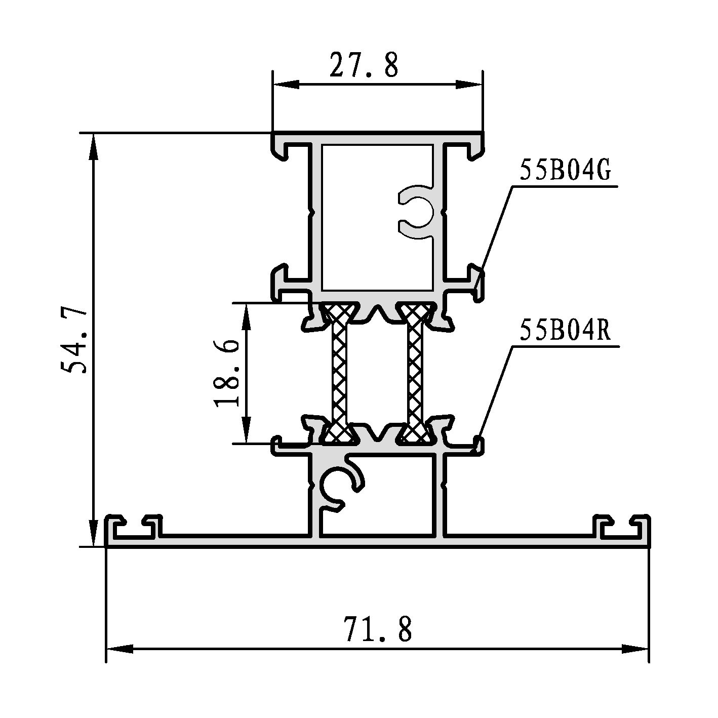 FT55B  series side-hung window A