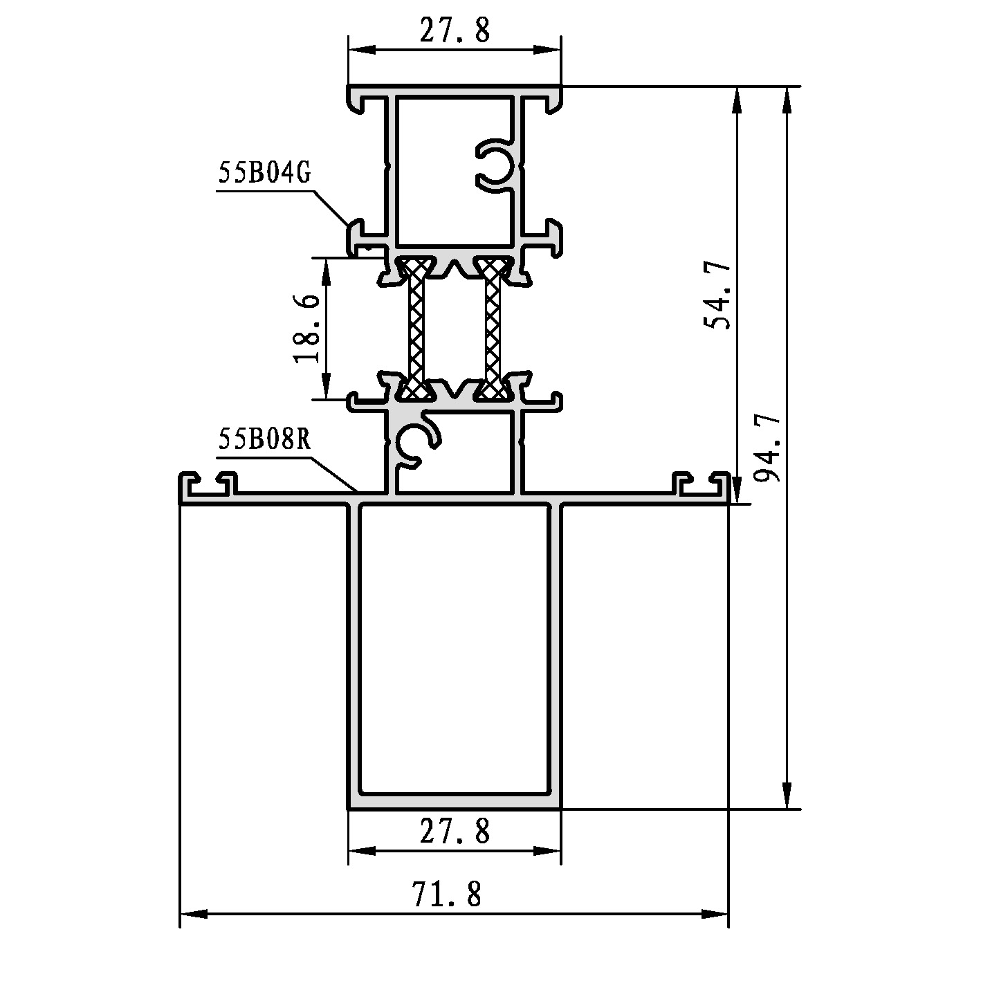 FT55B  series side-hung window A