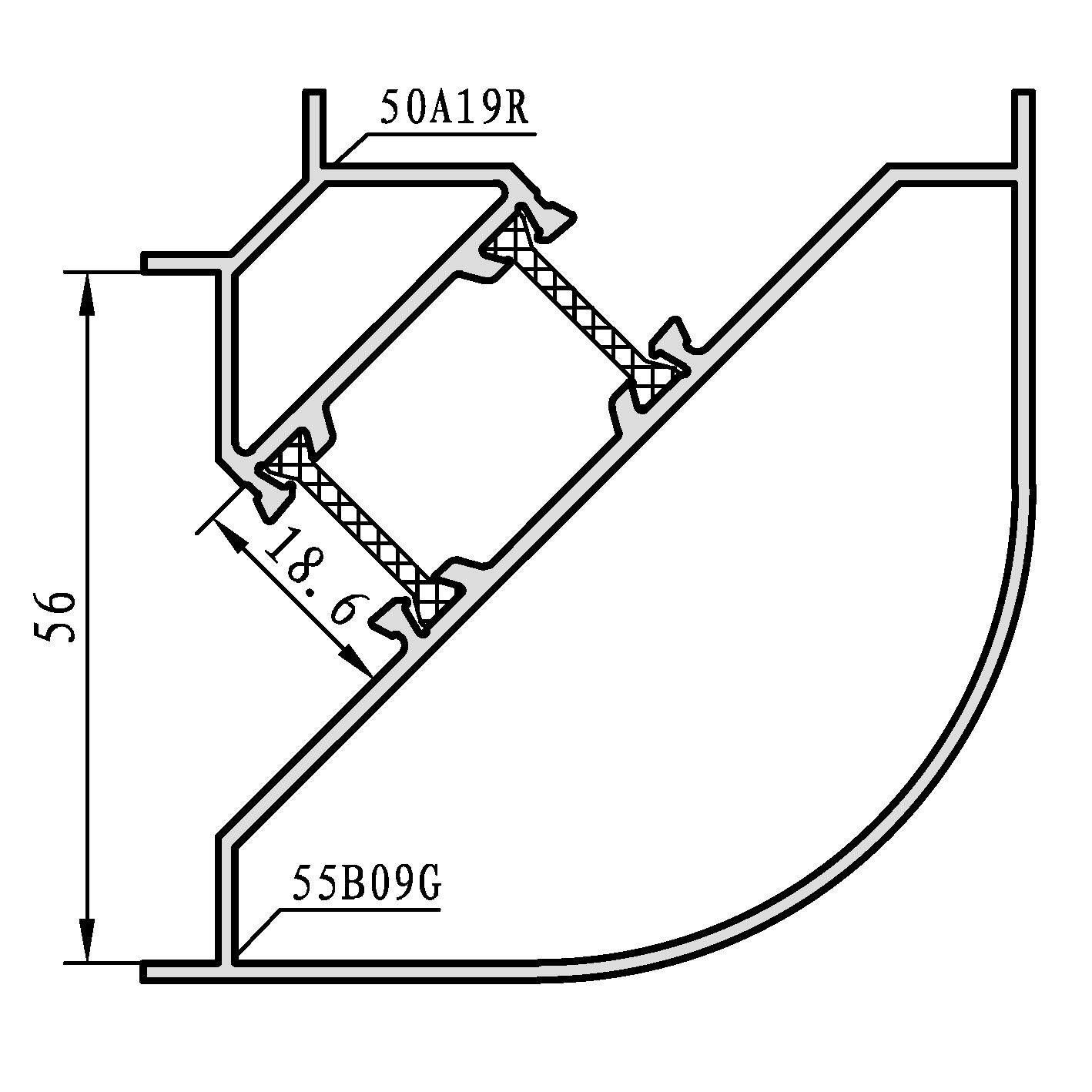 FT55B  series side-hung window A