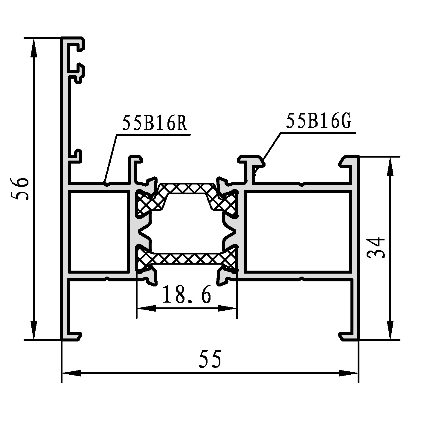 FT55B  series side-hung window A
