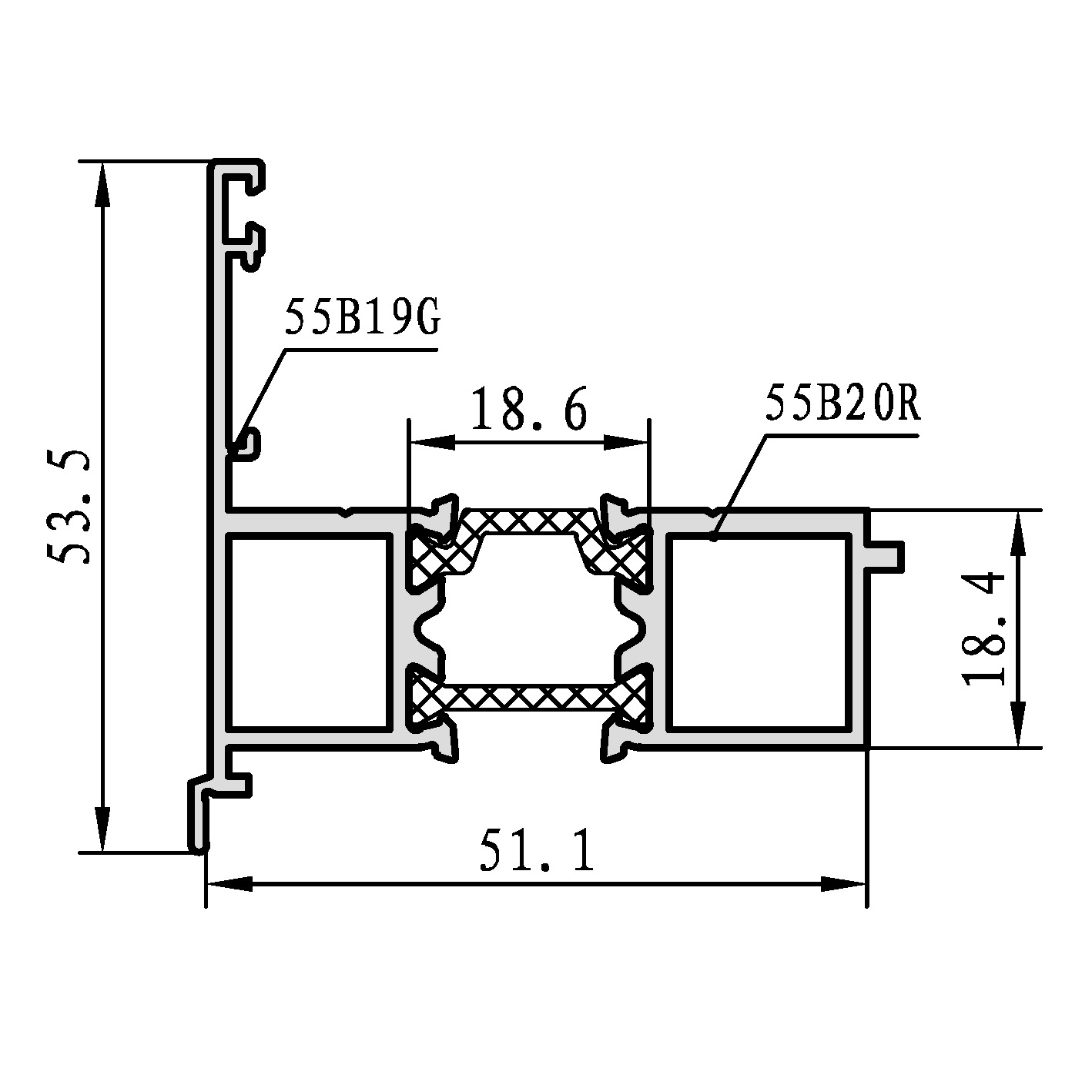 FT55B  series side-hung window A
