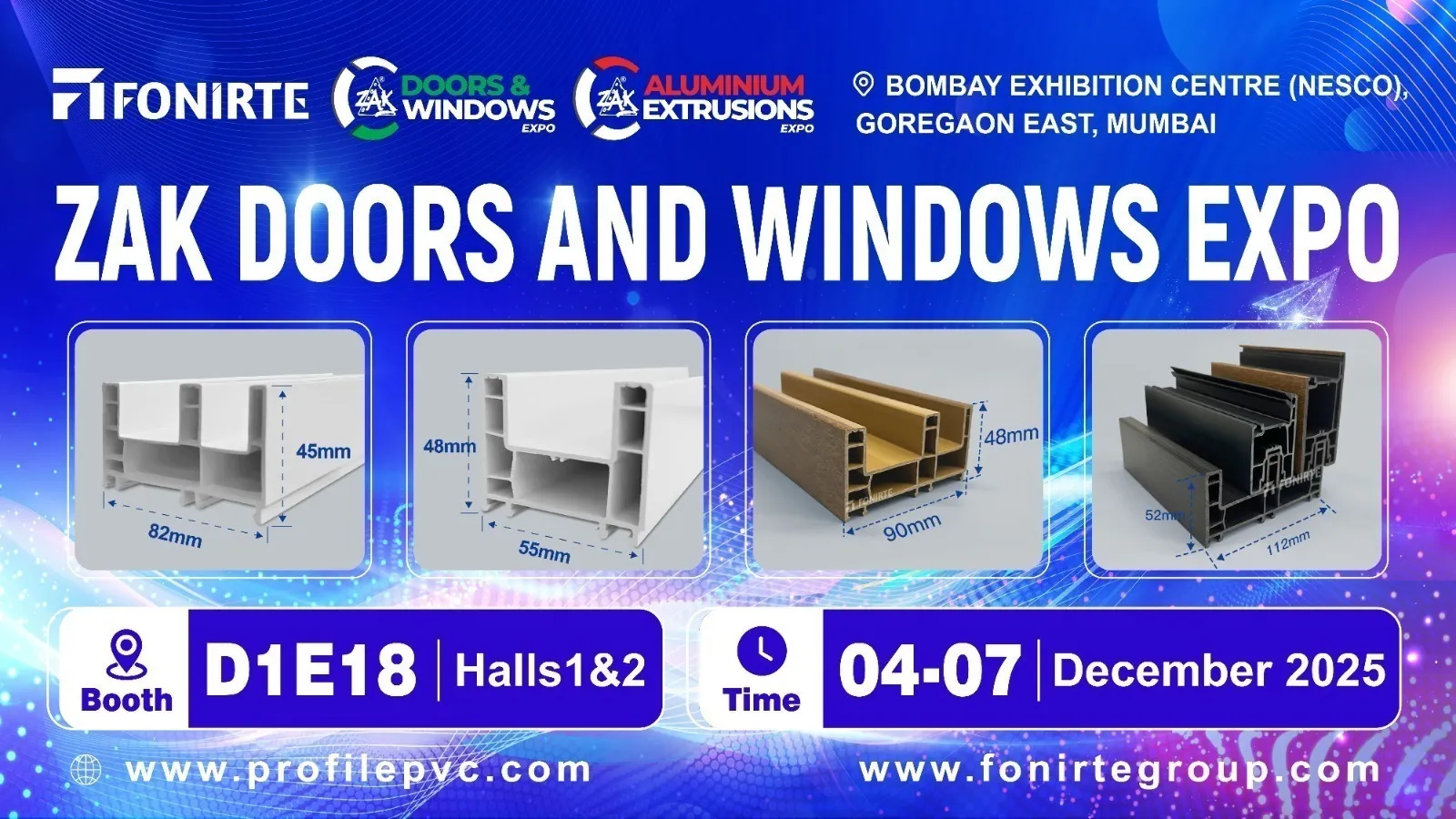Zak Doors and Windows Expo 2025 will be held from December 4–7, 2025, at the Bombay Exhibition Centre (NESCO) in Mumbai, India. 