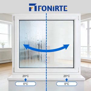 FONIRTE multi-chamber UPVC window profile preventing condensation.